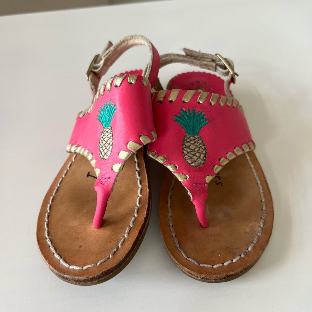 Jack Rogers girls pineapple sandals size 7